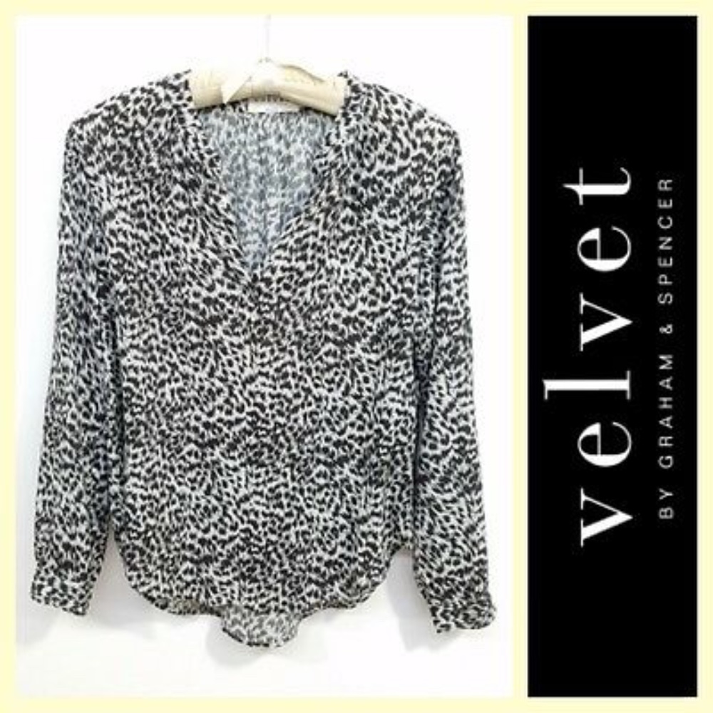 Black& white Animal print Loose fit Tunic/Blouse